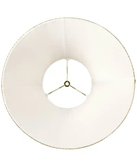 Springcrest Earthen Gold Large Round Bell Lamp Shade 8" Top x 18" Bottom x 12" Height x 13" Slant (Spider) Replacement with Harp a