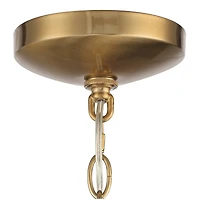 Possini Euro Design Antique Brass Pendant Chandelier 24" Wide Modern Drum Shade 4-Light Fixture for Dining Room House Living Room