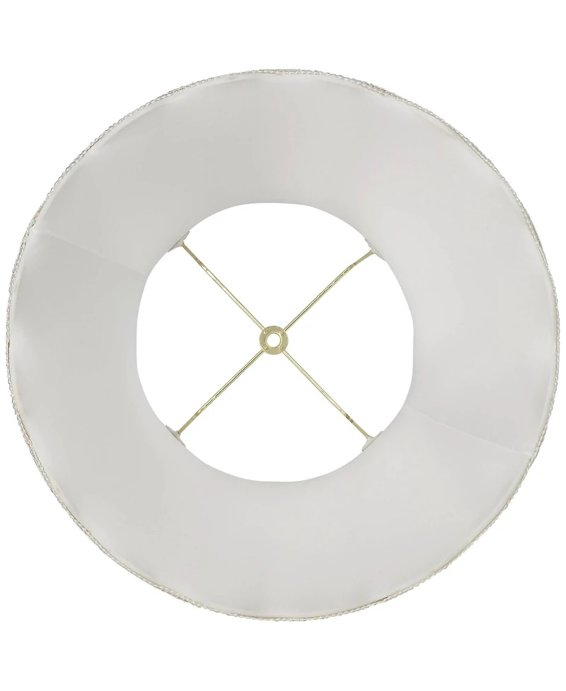 Imperial Shade Creme Medium Scallop Bell Lamp Shade 10" Top x 16" Bottom x 15" Slant x 14.75 High (Spider) Replacement with Harp and Fi