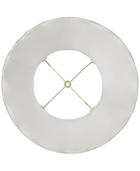 Imperial Shade Creme Medium Scallop Bell Lamp Shade 10" Top x 16" Bottom x 15" Slant x 14.75 High (Spider) Replacement with Harp and Fi