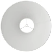 Springcrest White Linen Medium Chimney Lamp Shade 5" Top x 15" Bottom x 10.5" High x 11.5" Slant (Spider) Replacement with Harp an