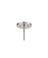 360 Lighting Cora Brushed Nickel Mini Pendant Light 11" Wide Modern Clear Textured Glass Shade for Dining Room House Foyer Kitchen Island Entrywa
