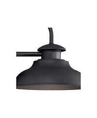 Midland Urban Barn Industrial Outdoor Wall Light Fixture Led Black Metal 9" Gooseneck Arm Motion Sensor Dusk to Dawn for House Porch Patio Outsid