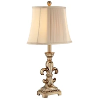 Regency Hill Louis Traditional Table Lamps 25 3/4" High Set of 2 Antique Gold Pleated Bell Shade for Bedroom Living Room Bedside Nightstand Offic