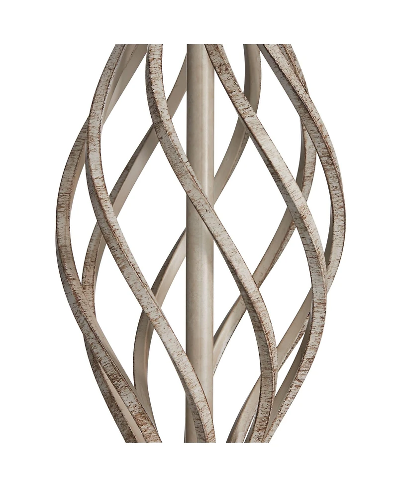 Franklin Iron Works Annie Modern Coastal Table Lamps 28" Tall Set of 2 Weathered Sand Iron Cream Tapered Drum Shade for Bedroom Living Room Bedsi