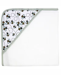 Buba Baby Boys and Girls 2 Pack Embroidered Hooded Bath Towel Wash Cloth Set