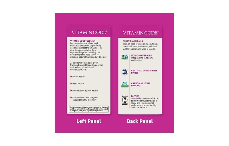 Garden of Life Vitamin Code, Women's Formula 120 Caps
