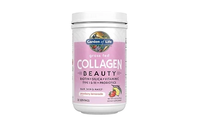 Garden of Life Grass Fed Collagen Beauty Powder, Strawberry Lemonade, 9.52 Oz