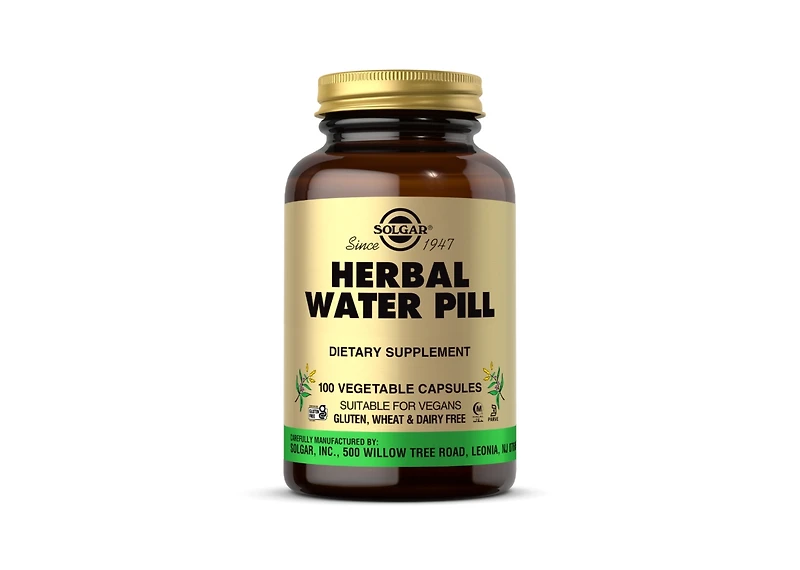 Solgar Natural Herbal Diuretic Vegetable Capsules, 100 V Caps