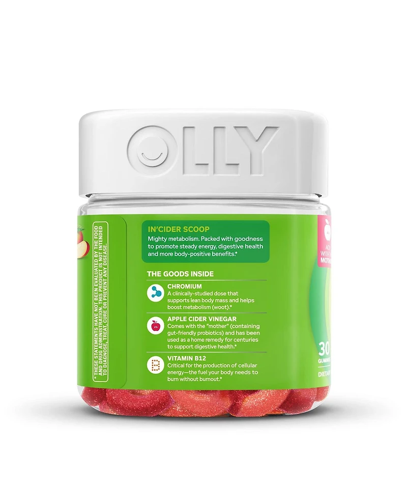 Now Foods Olly Metabolism Rings Snappy Apple, 30 Gummies