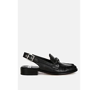 Jemykin genuine leather loafer sandals
