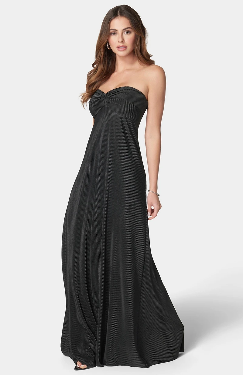 Bebe Women's Plisse Empire Maxi