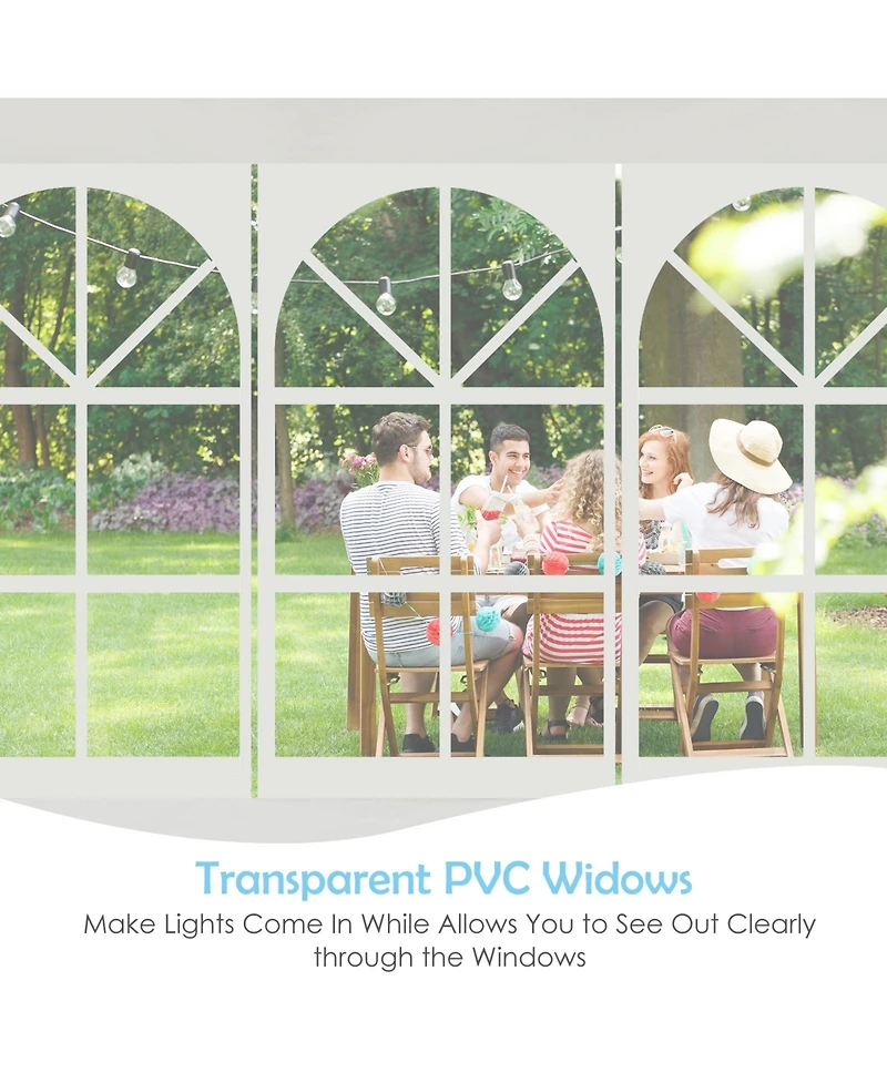 Slickblue Canopy Tent with 5 Removable Sidewalls for Party Wedding