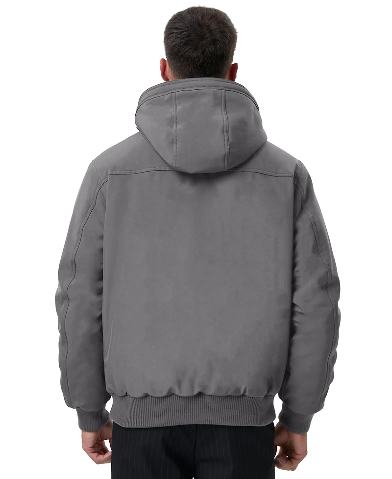 Hawke & Co. Men's Soft-Shell Hooded Sherpa Jacket