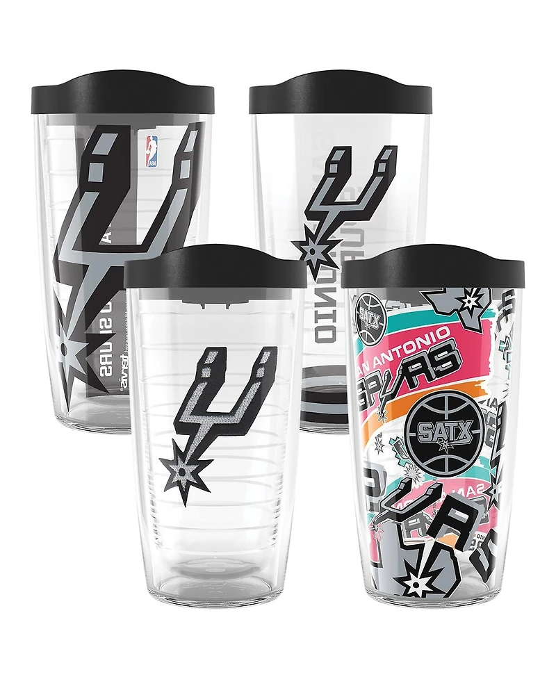 Tervis Tumbler San Antonio Spurs Four-Pack 16oz. Classic Tumbler Set