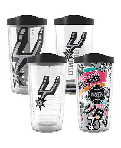 Tervis Tumbler San Antonio Spurs Four-Pack 16oz. Classic Tumbler Set