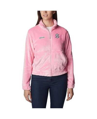Columbia Women's Pink Seattle Kraken Fire Side Full-Zip Jacket