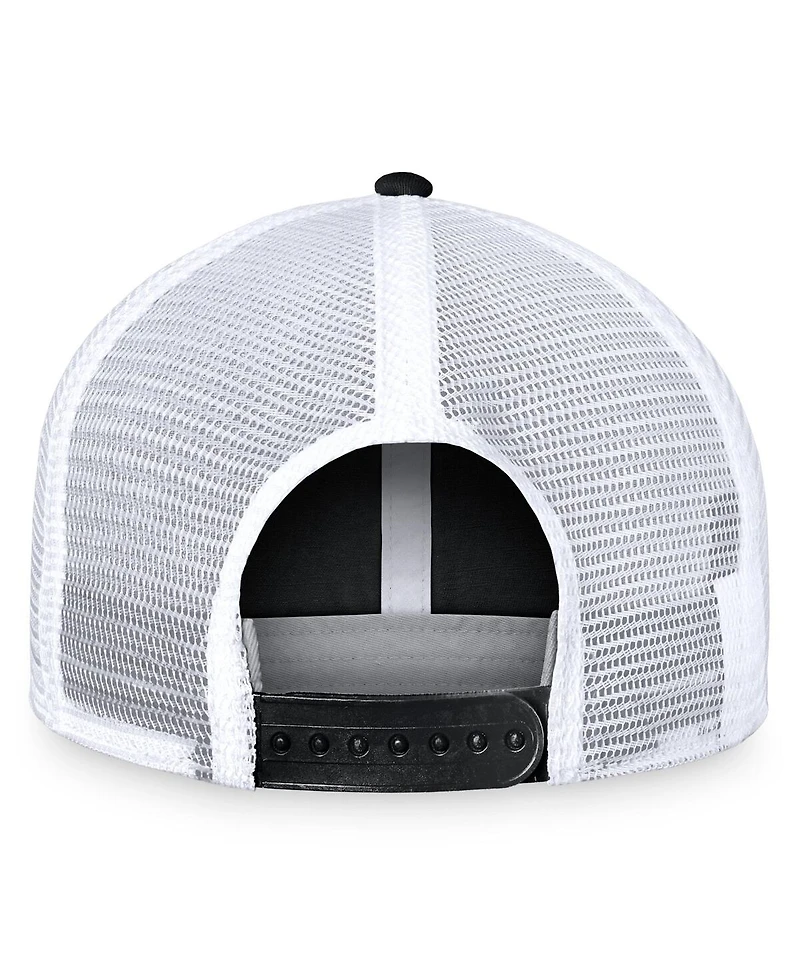 Fanatics Men's Black/White Vegas Golden Knights Free Kick Trucker Adjustable Hat