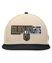 Fanatics Men's Cream/Black Vegas Golden Knights Goalaso Snapback Hat