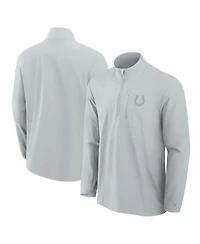 Fanatics Signature Men's Gray Indianapolis Colts Front Office Woven Quarter-Zip Jacket