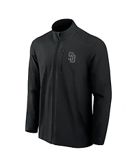 Fanatics Signature Men's Black San Diego Padres Front Office Woven Full-Zip Jacket
