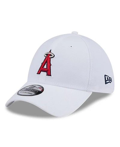 New Era Men's White Los Angeles Angels Evergreen 39THIRTY Flex Hat