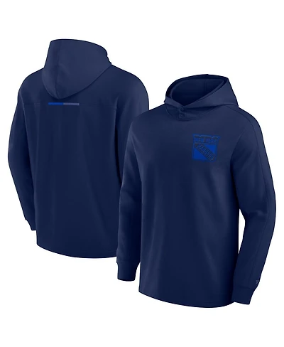 Fanatics Signature Men's Navy New York Rangers Elements Lightweight Tri-Blend Fleece Hoodie
