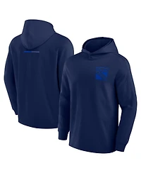Fanatics Signature Men's Navy New York Rangers Elements Lightweight Tri-Blend Fleece Hoodie