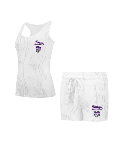 Concepts Sport Women's White Sacramento Kings Quartz Tank Top Shorts Set