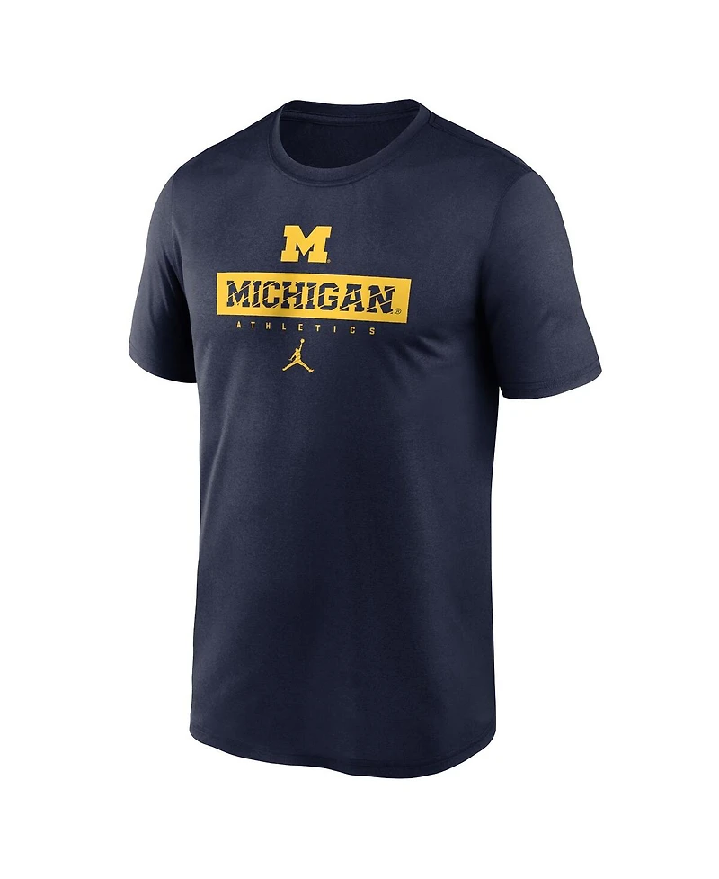 Jordan Men's Navy Michigan Wolverines 2024 Sideline Legend Performance T-Shirt