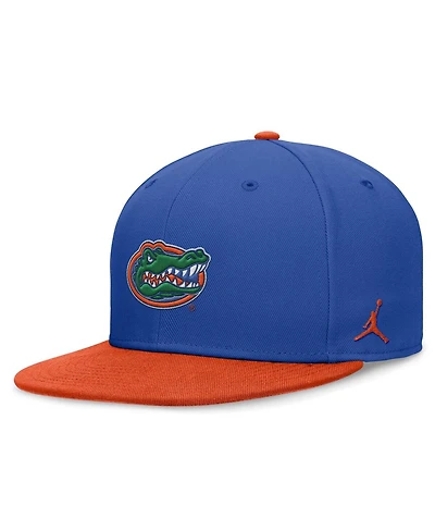 Jordan Men's Royal/Orange Florida Gators Team Logo Performance Fitted Hat