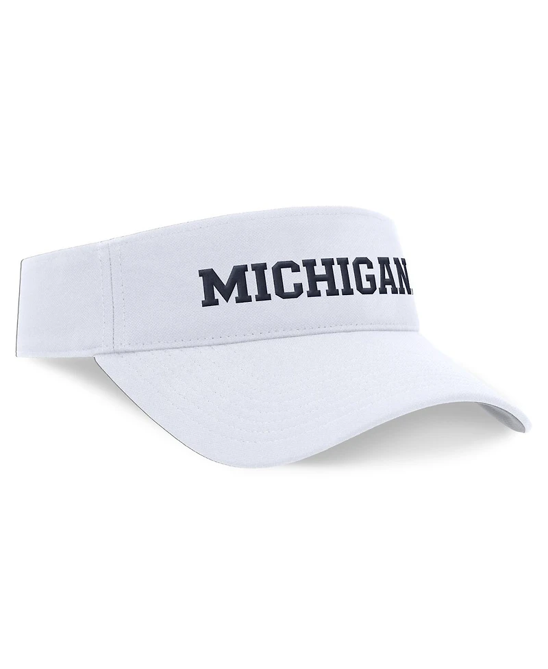 Nike Men's and Women's White Michigan Wolverines 2024 Sideline Fit Ace Visor Hat