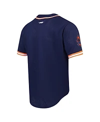 Pro Standard Men's Navy Virginia Cavaliers Mesh Full-Button Replica Baseball Jersey