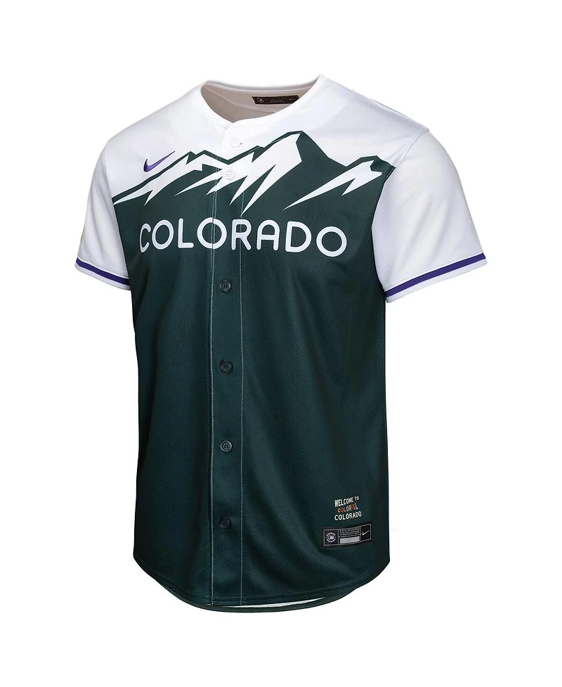 Nike Big Boys and Girls Green Colorado Rockies City Connect Limited Jersey