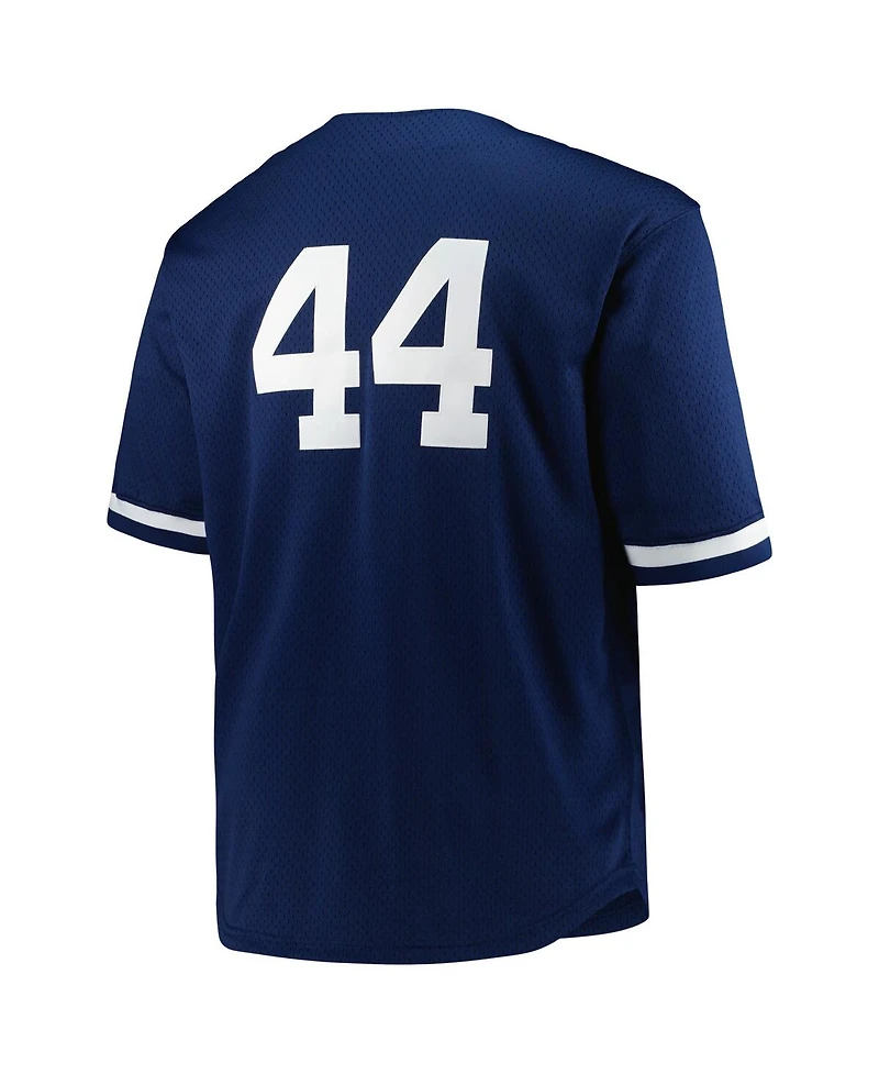 Mitchell & Ness Men's Reggie Jackson Navy New York Yankees Big Tall Cooperstown Collection Mesh Batting Practice Jersey