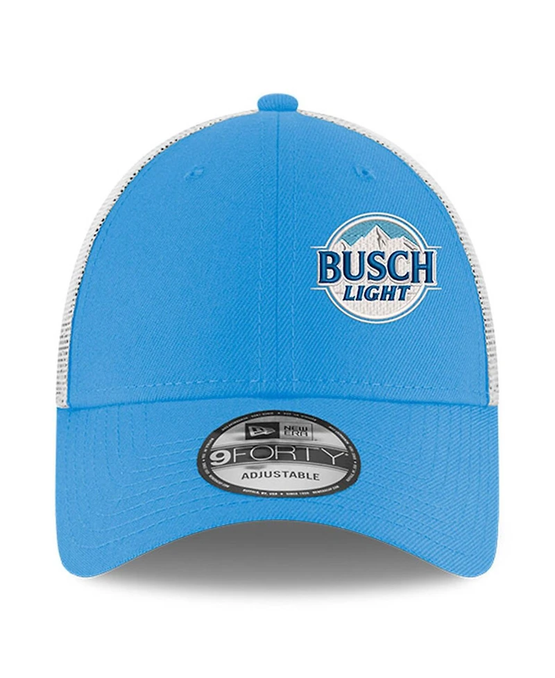 New Era Men's Blue Ross Chastain Busch Light 9FORTY Trucker Adjustable Hat