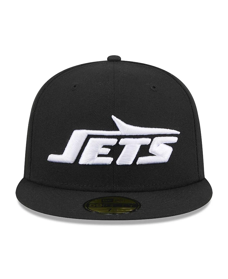 New Era Men's Black New York Jets Omaha 59FIFTY Fitted Hat