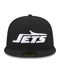 New Era Men's Black New York Jets Omaha 59FIFTY Fitted Hat