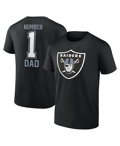 Fanatics Men's Black Las Vegas Raiders 1 Dad T-Shirt