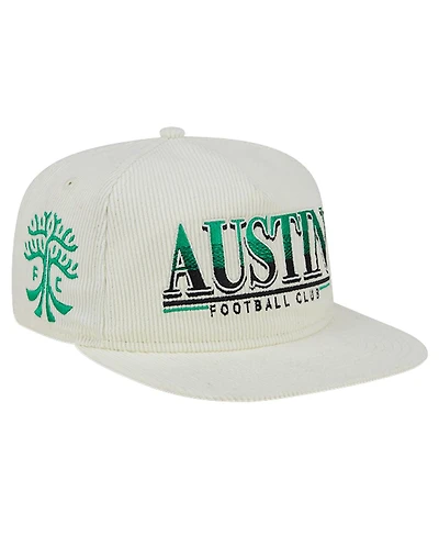 New Era Men's White Austin Fc Throwback Corduroy Golfer Adjustable Hat