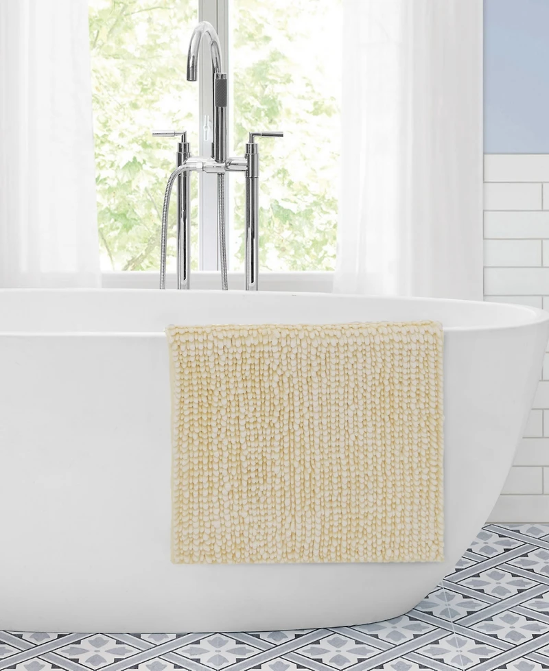 Laura Ashley Butter Chenille 2-Pc. Bath Mat Set