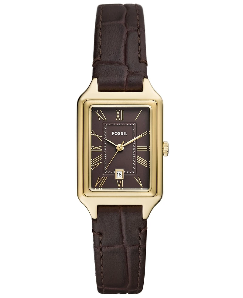 Fossil Women's Quartz Brown Croco Watch 23mm