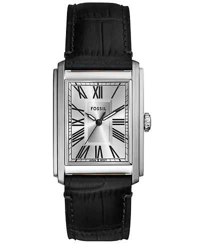Fossil Men's Carraway Three-Hand Brown Leather Watch, 30mm
