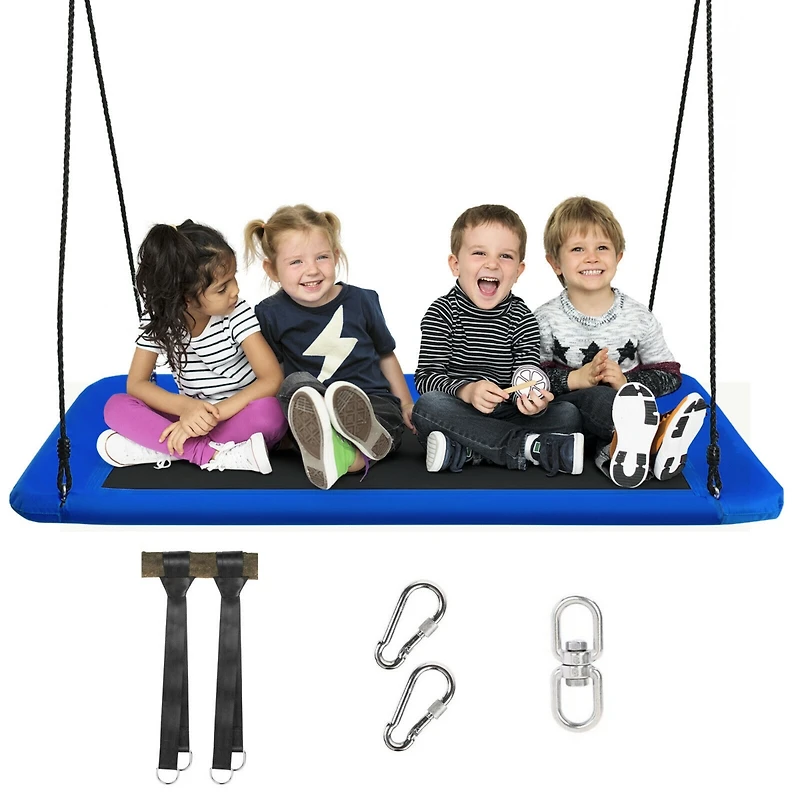 Slickblue Toddler Outdoor Platform Tree Swing with Heavy-Duty Straps and Comfortable Seat