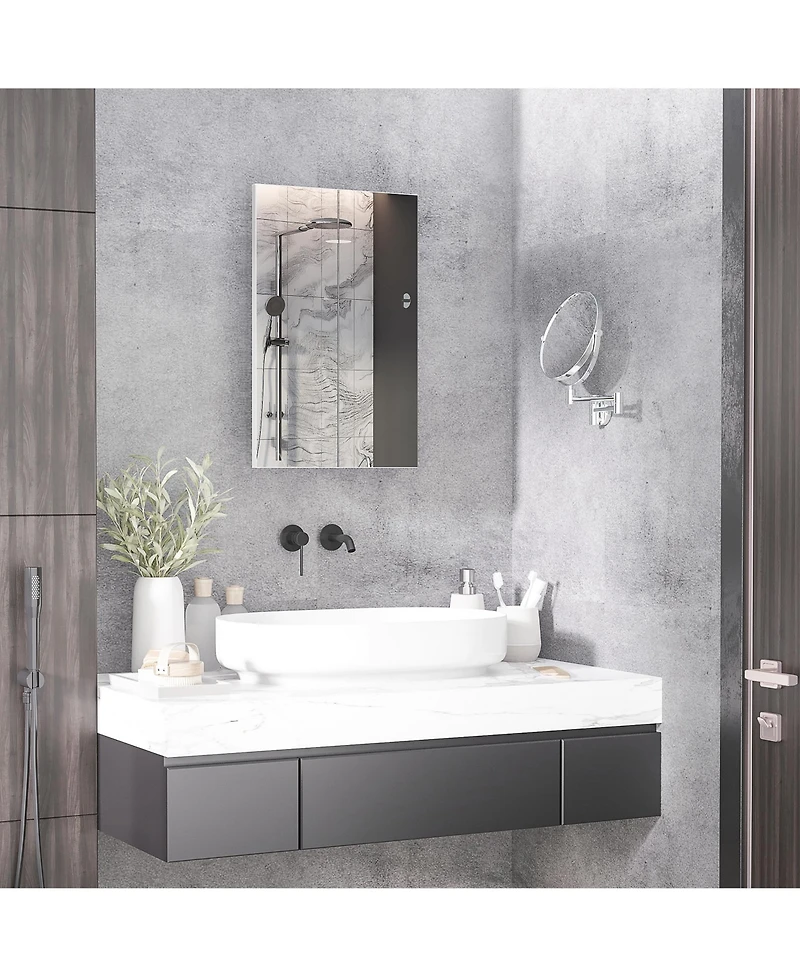 kleankin Recessed Medicine Cabinet Storage, Bathroom Mirror Cabinet