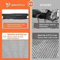 Yescom Metal Frame 10 Wheels Rolling Mesh Pool Storage Bin Xx-Large Double Decker with Noodle Holder Pool Float Storage Organizer