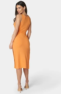 Bebe Women's Tie Side Cutout Slit Dress