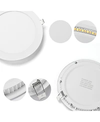 7" Led Recessed Ceiling Panel Down Light 3 Color 15W Slim Spot Lamp Home Pack