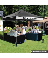 InstaHibit 10x10 Ft Pop up Canopy Top with 4 Sand Weight Bags Beach Yard Party