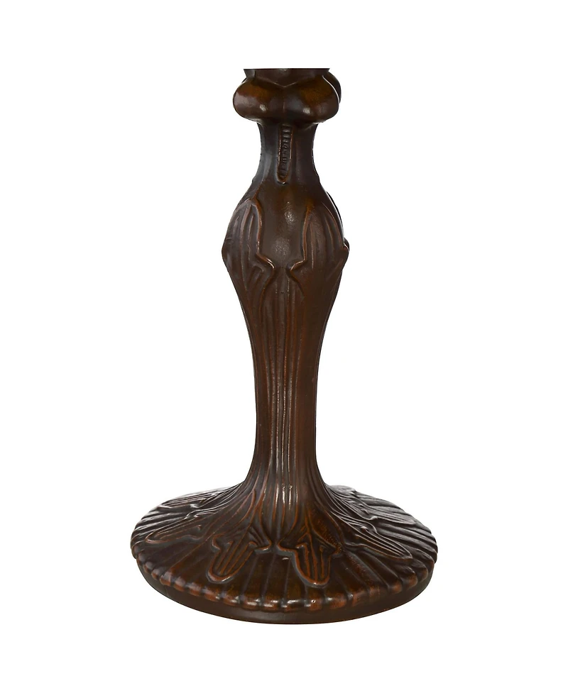 Robert Louis Tiffany Camile Traditional Tiffany Style Accent Table Lamp 18 1/2" High Antique Bronze Brown Woven Art Glass Shade Decor for Bedroom Hous